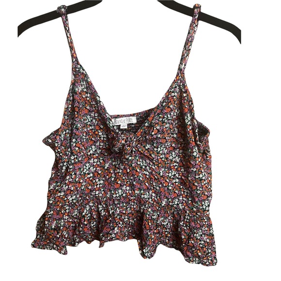 Patrons of‎ Peace Multicolored Floral Cropped Tank Top Size M - Picture 6 of 10